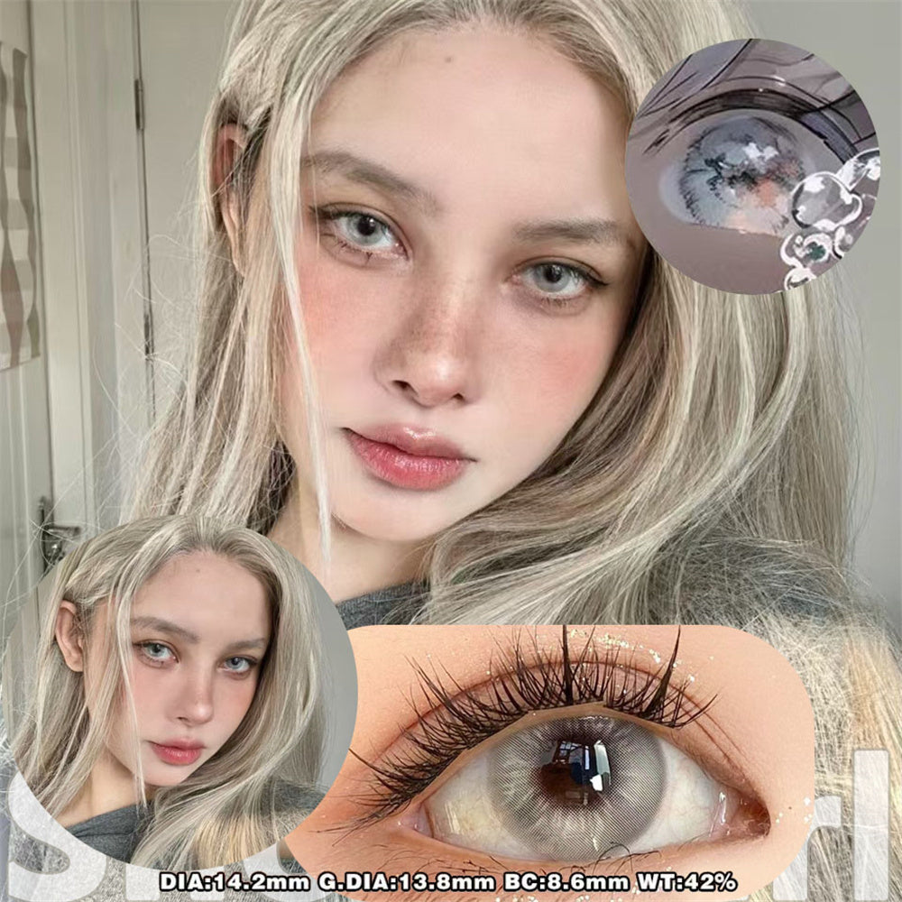 Morningcon Snow Grils Colored Contact Lenses For Eyes Half Yearly 2Pcs