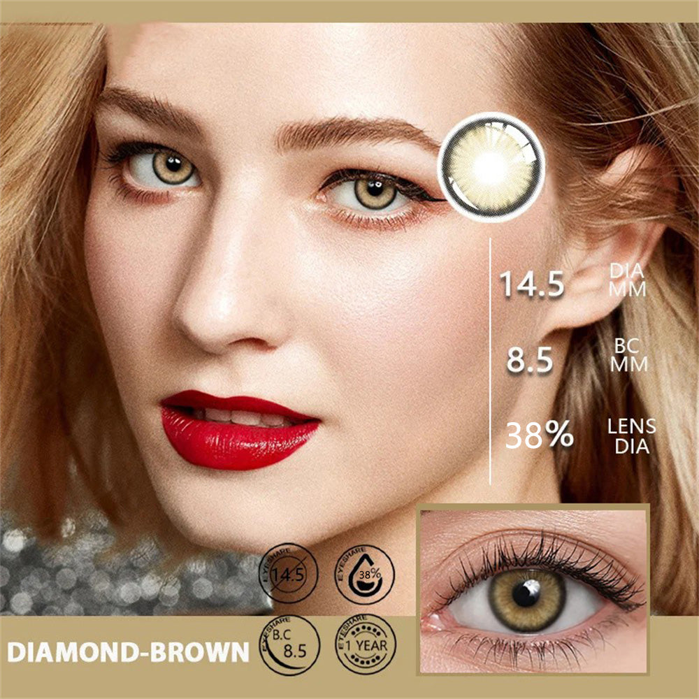 Morningcon Diamond-Fa Colored Contact Lenses For Eyes Half Yearly 2pcs