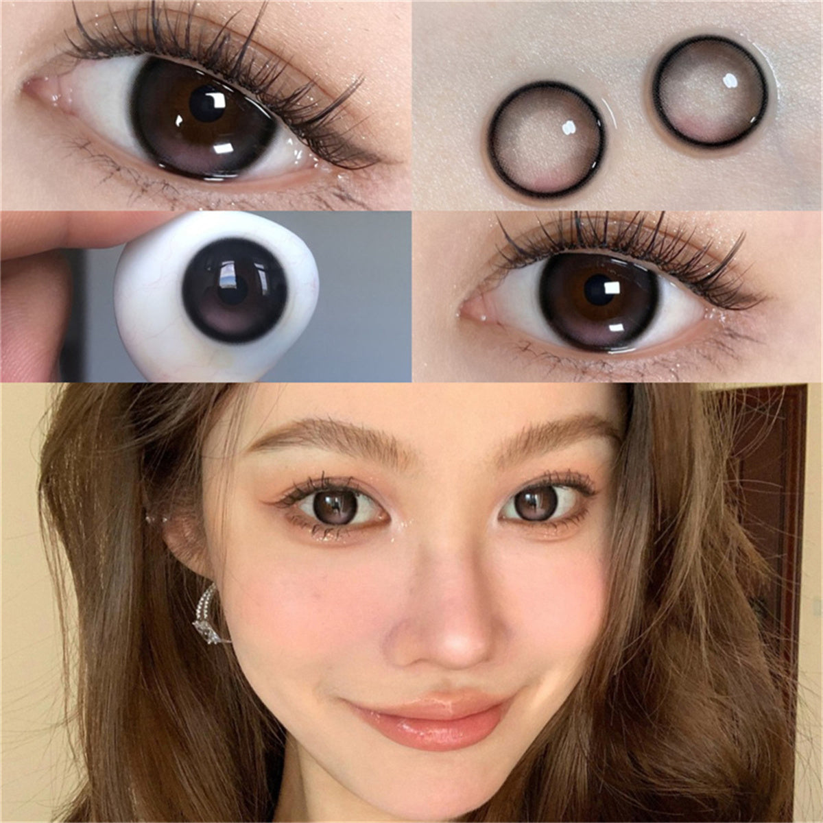 Morningcon Little Blush Colored Contact Lenses For Eyes Half Yearly 2pcs