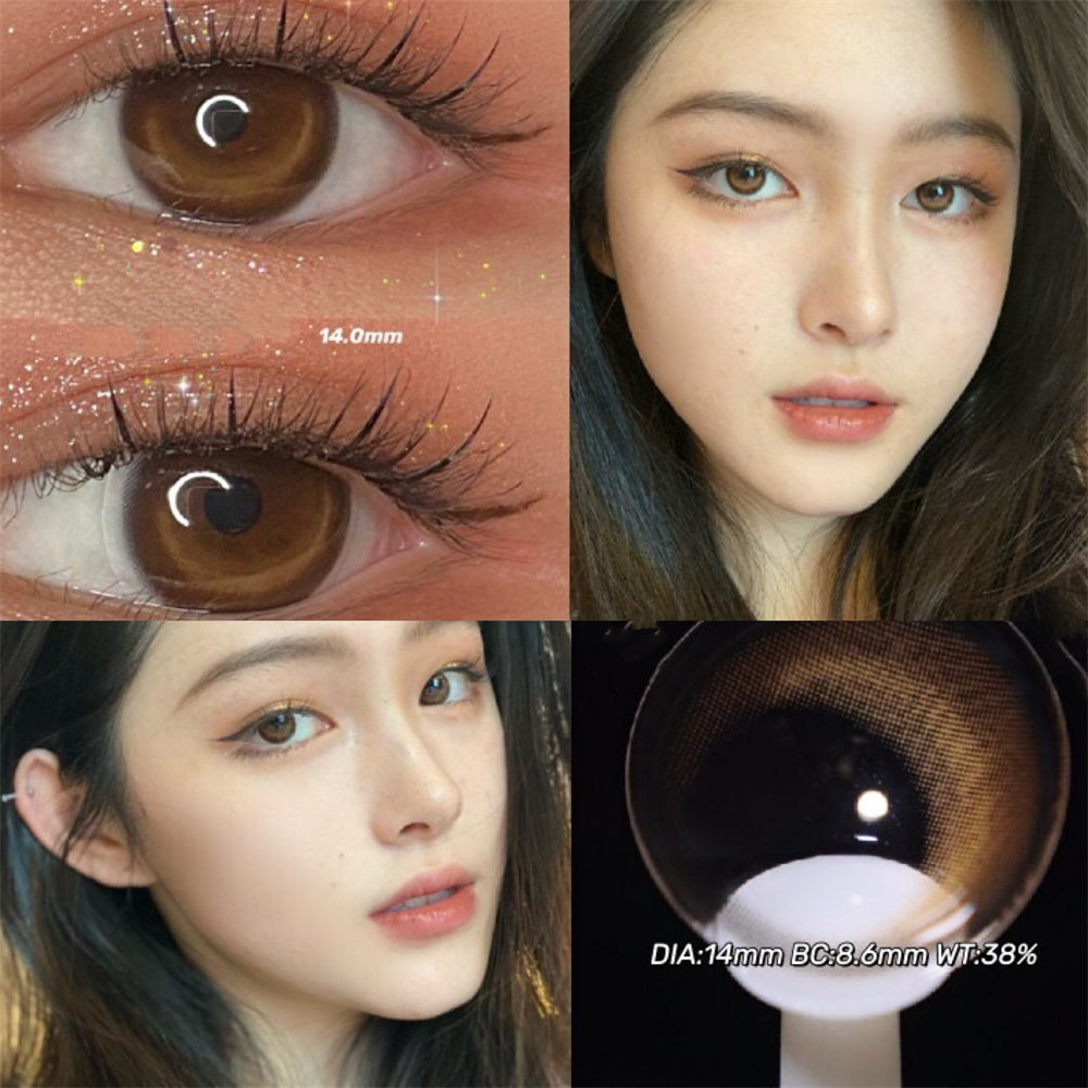 Morningcon Half-moon Colored Contact Lenses For Eyes Half Yearly 2pcs