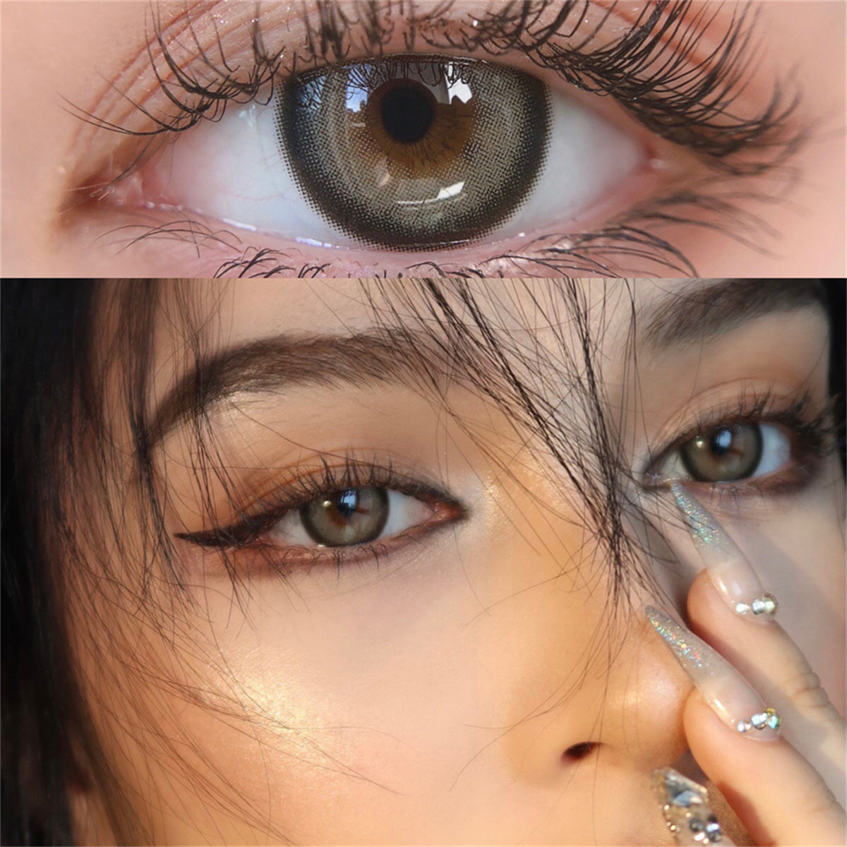 Morningcon Precious Gold Dust Colored Contact Lenses For Eyes Half Yearly 2pcs