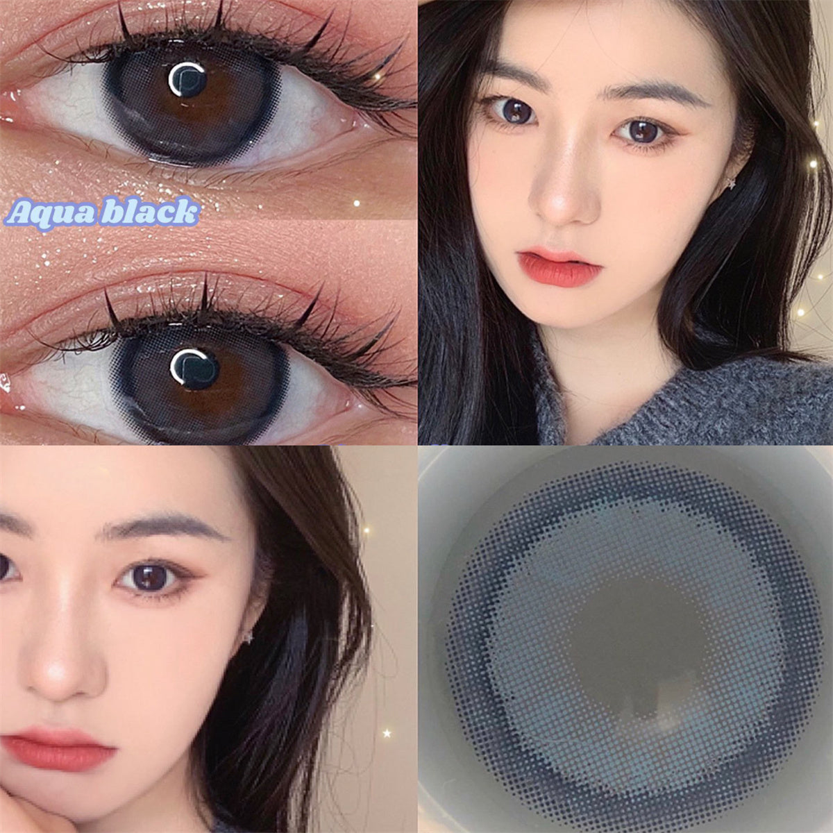 Morningcon Glass Whale Colored Contact Lenses For Eyes Half Yearly 2pcs