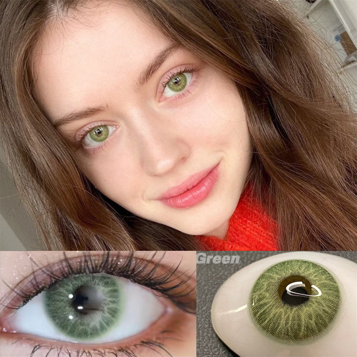 Morningcon Medusa Ash Colored Contact Lenses For Eyes Half Yearly 2pcs