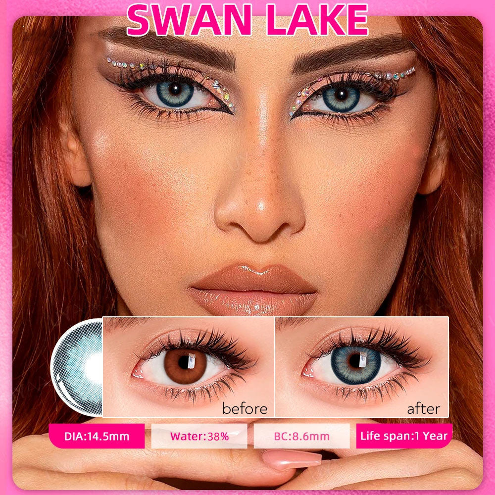 Morningcon swan-F26 Colored Contact Lenses For Eyes Half Yearly 2pcs