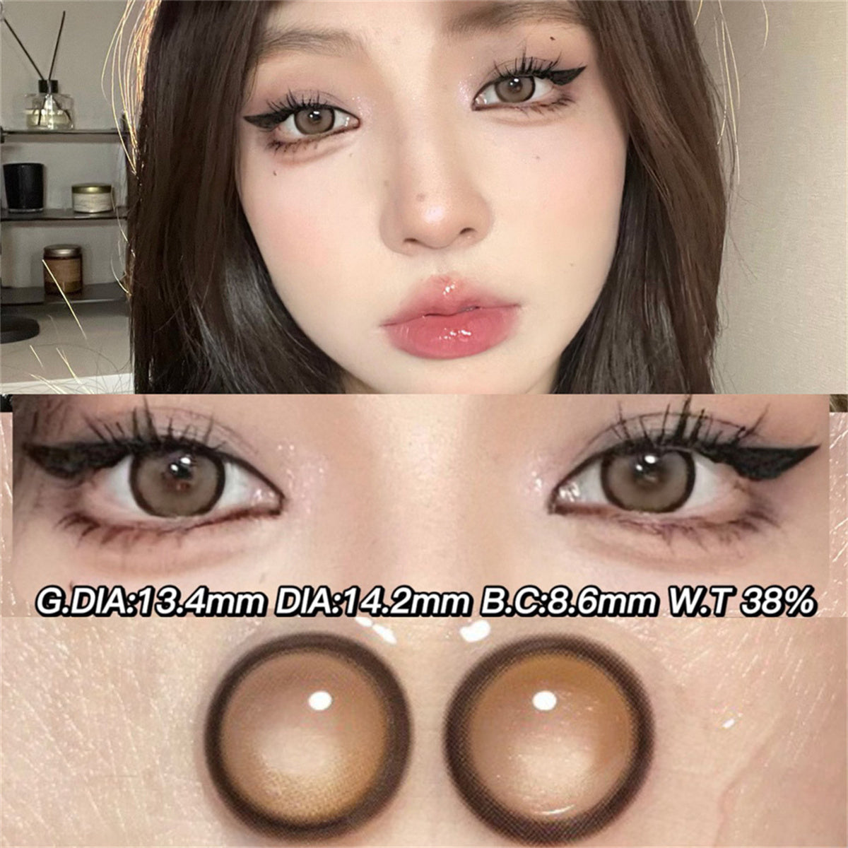 Morningcon Wind and rain Mandola Colored Contact Lenses For Eyes Half Yearly 2pcs