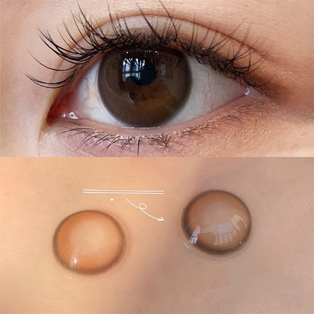 Morningcon Sweet Brown wine Colored Contact Lenses For Eyes Half Yearly 2pcs