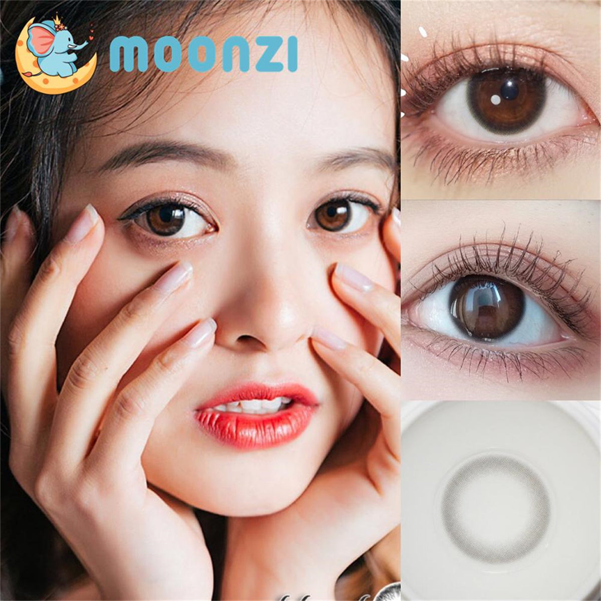 Morningcon Little Warm Coffee Colored Contact Lenses For Eyes Half Yearly 2pcs
