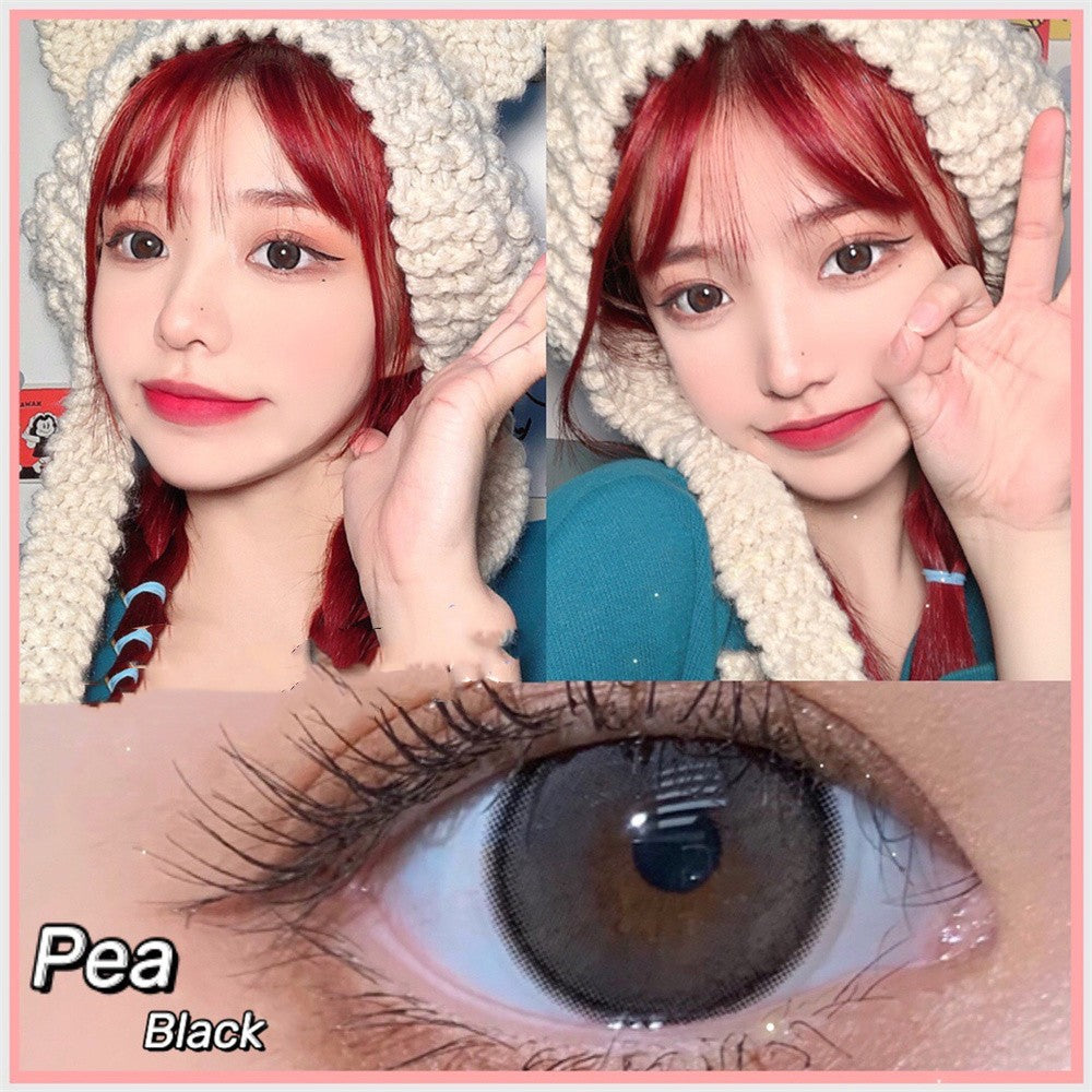 Morningcon Little Black Wood Colored Contact Lenses For Eyes Half Yearly 2pcs