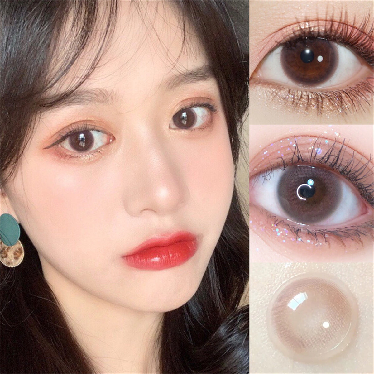 Morningcon Little Innocent Colored Contact Lenses For Eyes Half Yearly 2pcs
