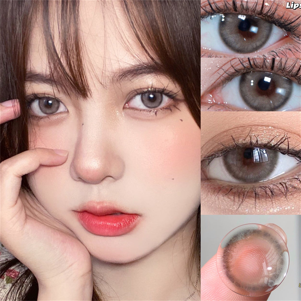 Morningcon White Gold Pear Wood Colored Contact Lenses For Eyes Half Yearly 2pcs
