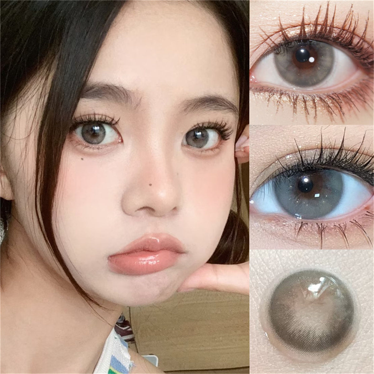Morningcon Moonlit tea Colored Contact Lenses For Eyes Half Yearly 2pcs