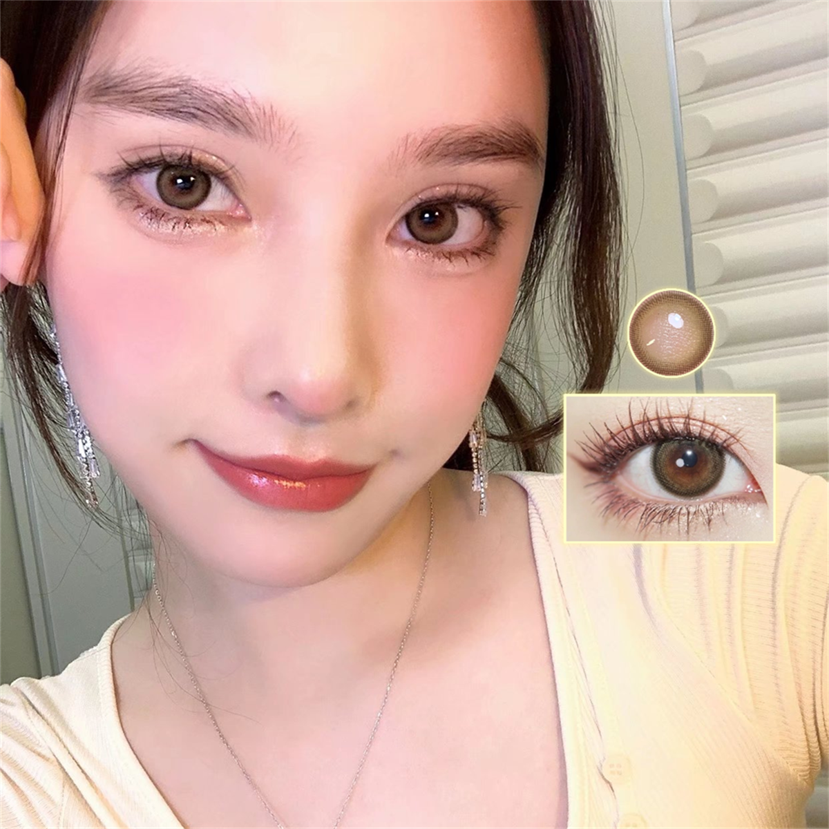 Morningcon Honeydew melon jelly Colored Contact Lenses For Eyes Half Yearly 2pcs