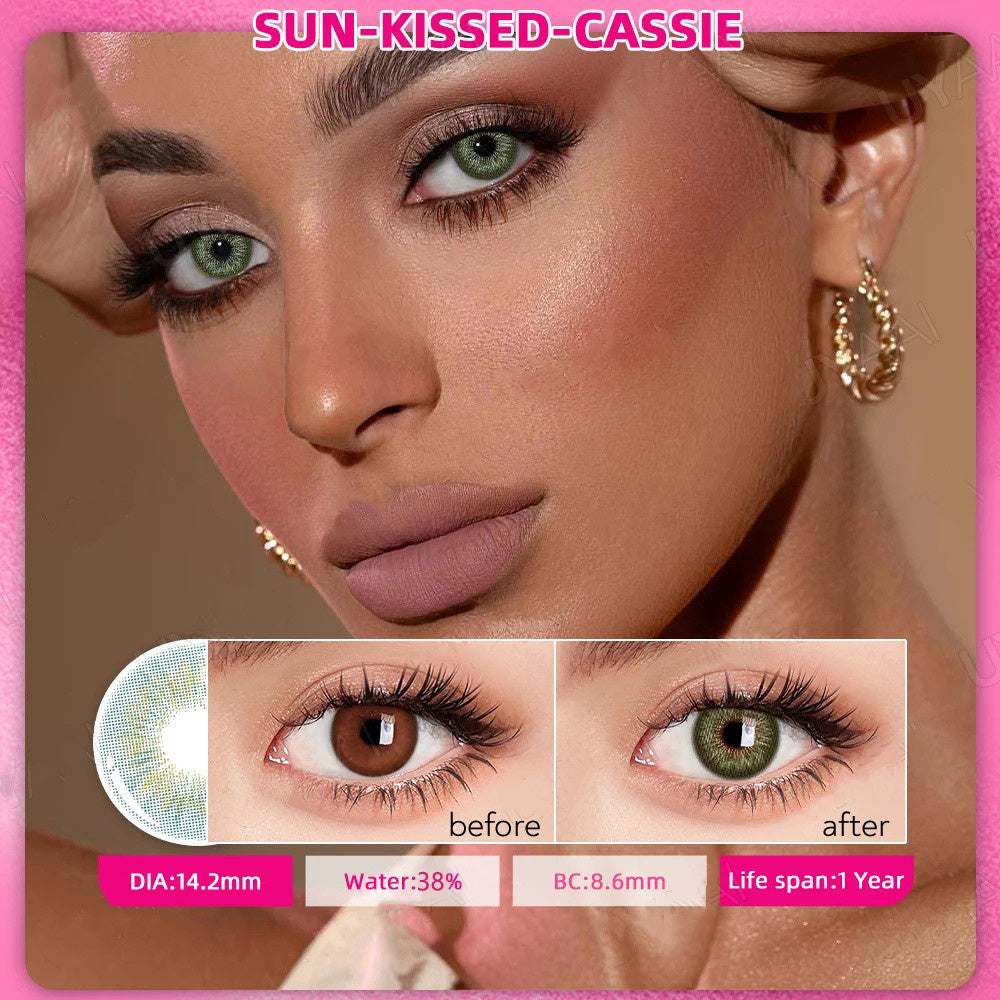 Morningcon sunkiss Colored Contact Lenses For Eyes Half Yearly 2pcs
