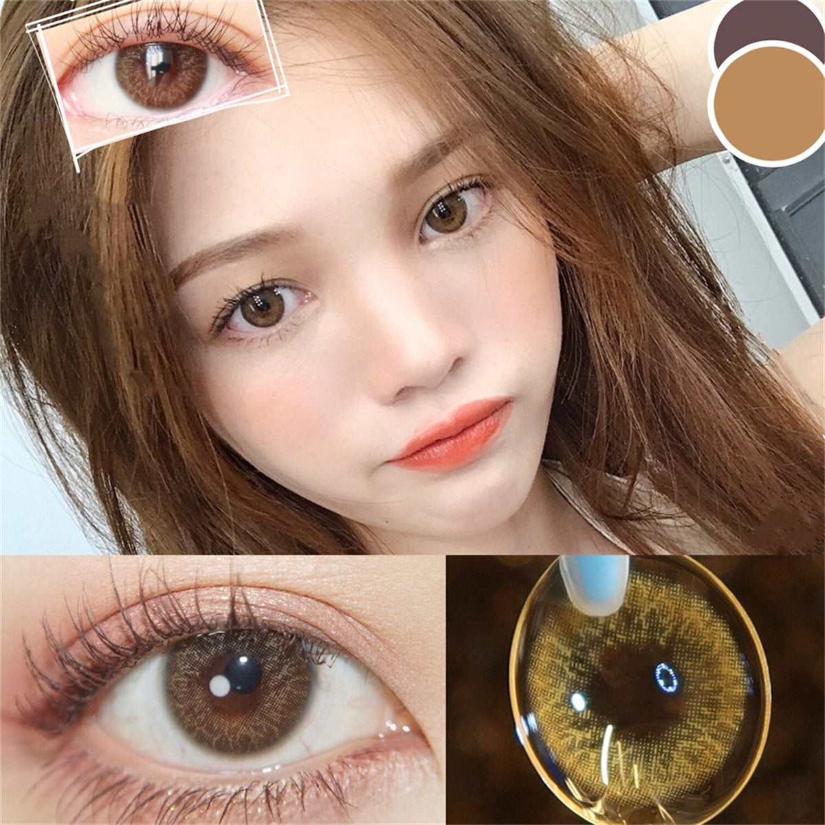 Morningcon Iris Colored Contact Lenses For Eyes Half Yearly 2pcs