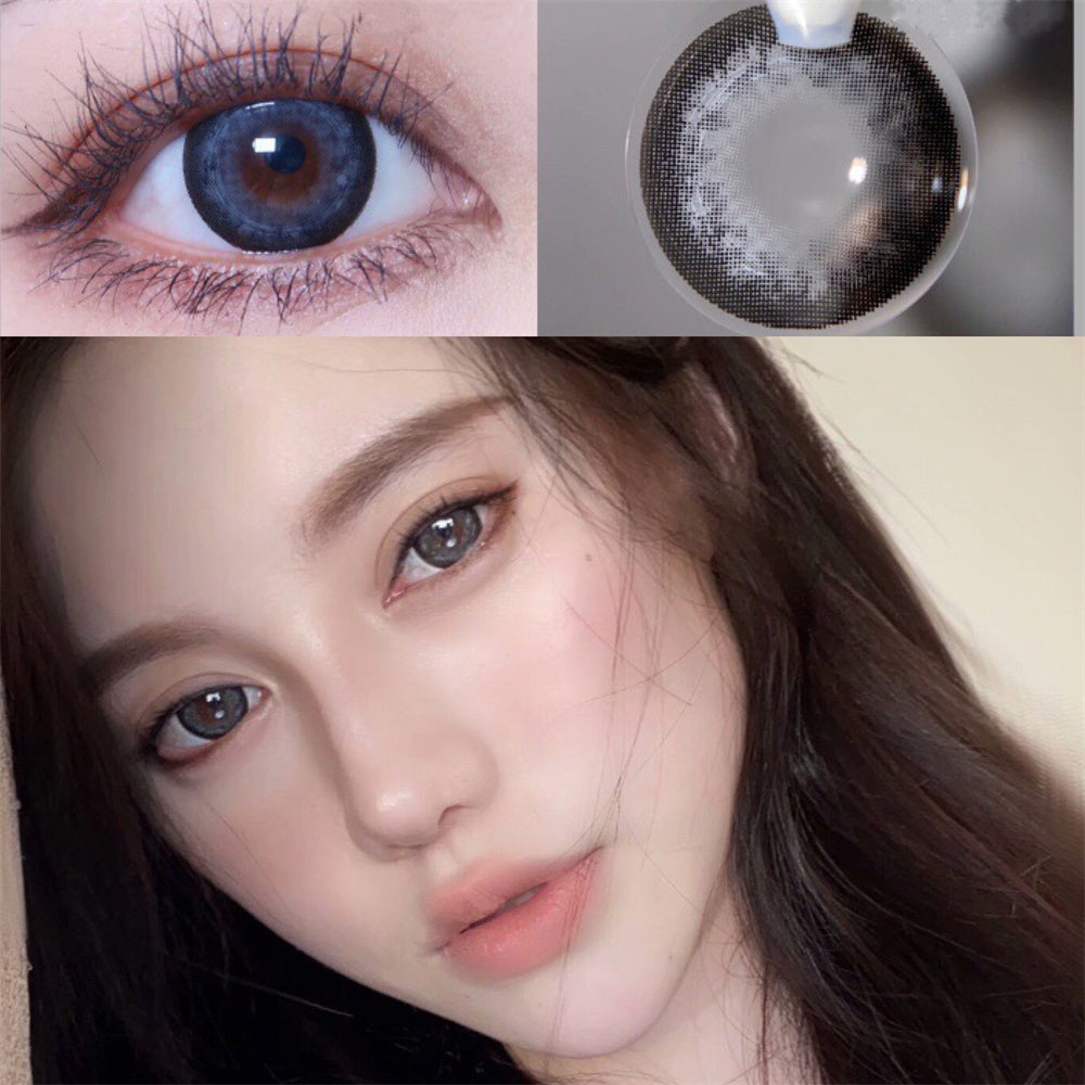 Morningcon Mashed potato ash Colored Contact Lenses For Eyes Half Yearly 2pcs