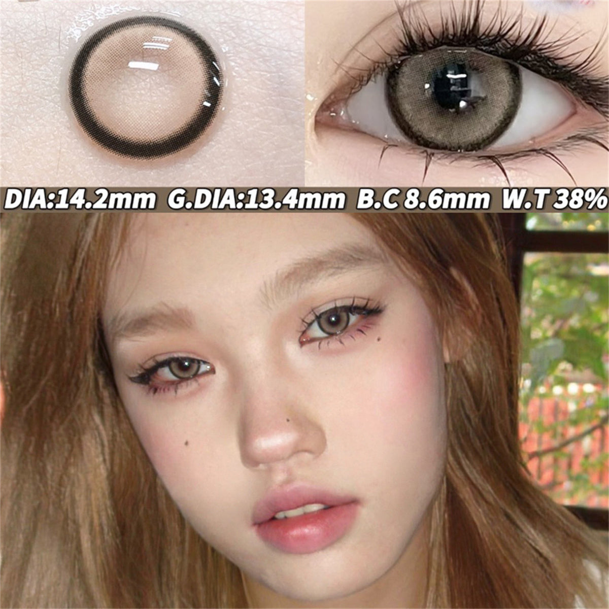 Morningcon Kim Rimi Colored Contact Lenses For Eyes Half Yearly 2pcs