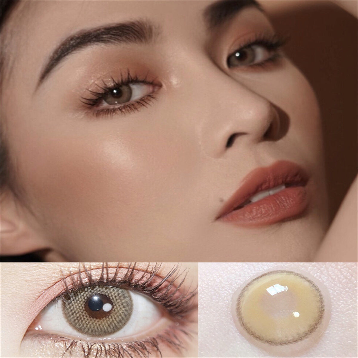 Morningcon Dubai Brown Colored Contact Lenses For Eyes Half Yearly 2pcs