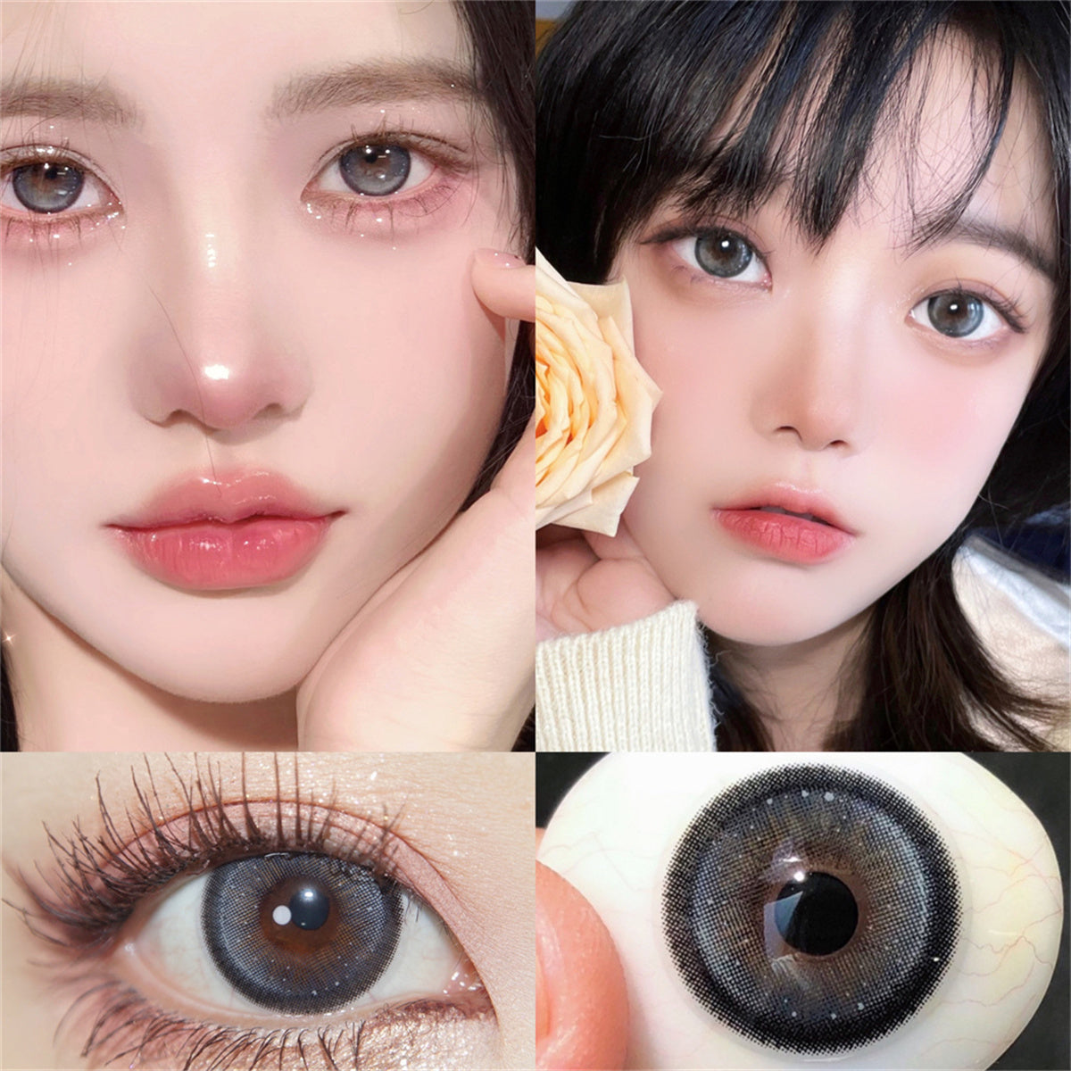 Morningcon Snow of light Colored Contact Lenses For Eyes Half Yearly 2pcs