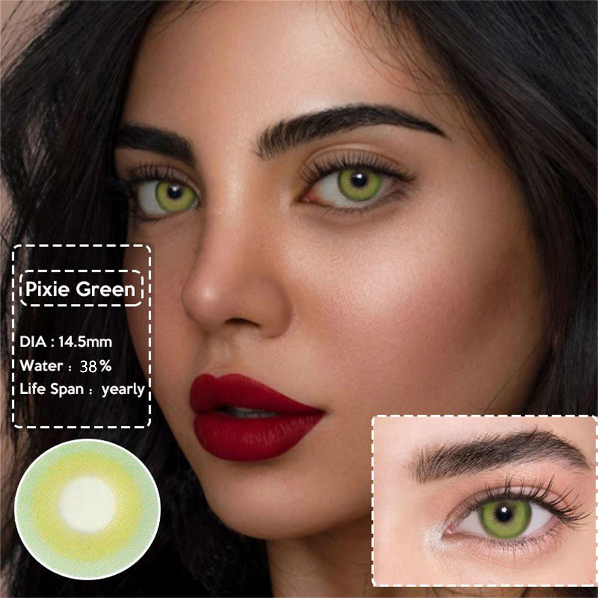 Morningcon pixie Colored Contact Lenses For Eyes Half Yearly 2pcs