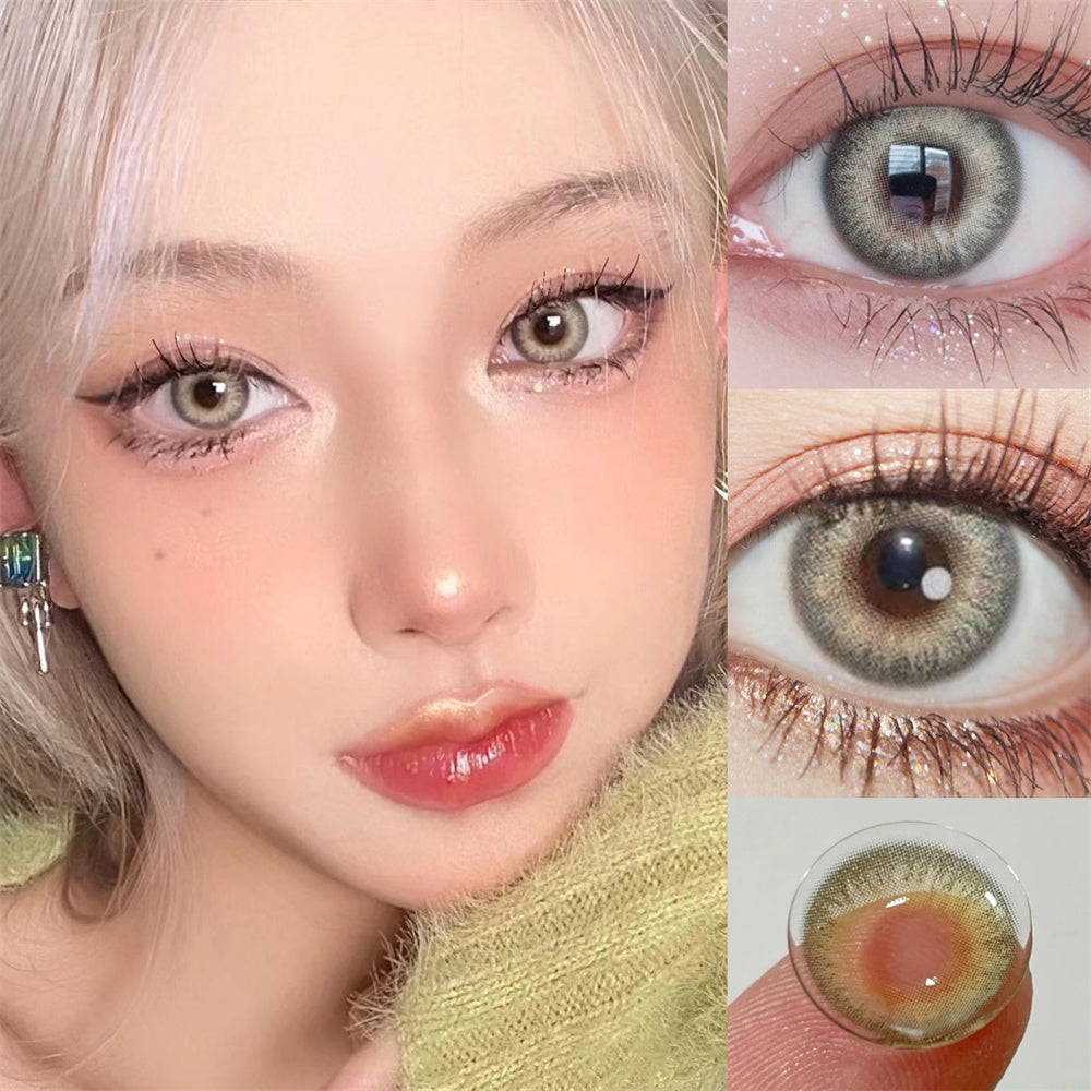 Morningcon Luring the cat Colored Contact Lenses For Eyes Half Yearly 2pcs