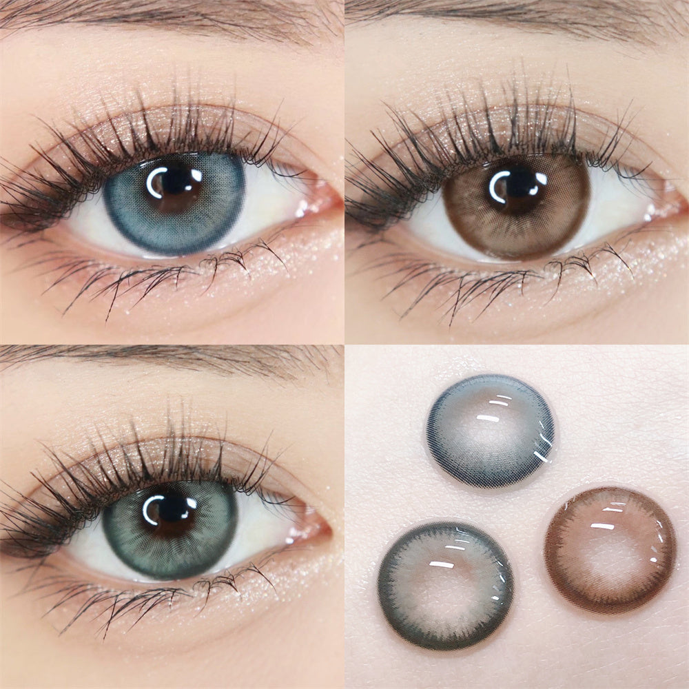 Morningcon Mustard Colored Contact Lenses For Eyes Half Yearly 2pcs