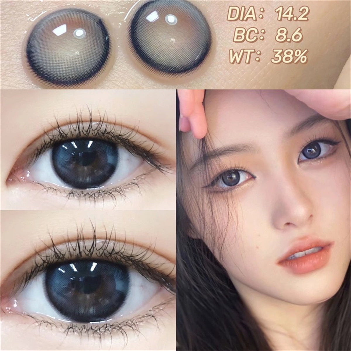 Morningcon Devil Fish Colored Contact Lenses For Eyes Half Yearly 2pcs
