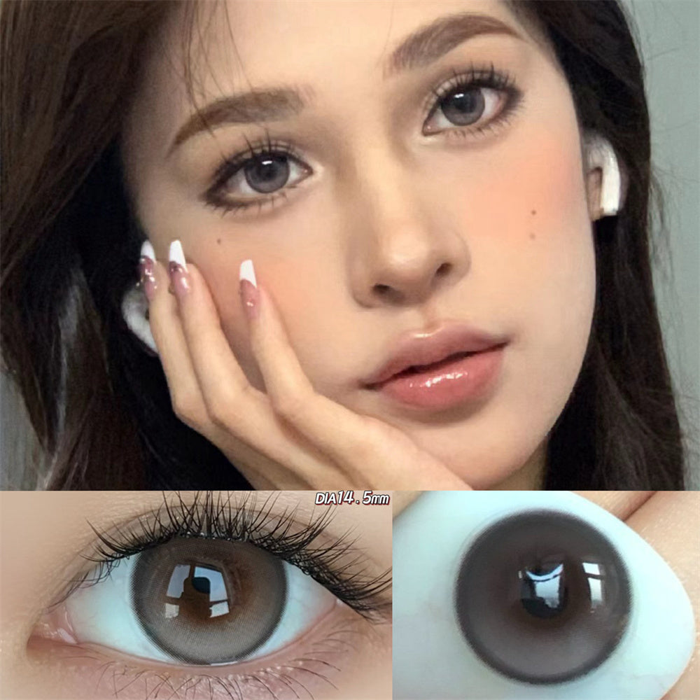 Morningcon Hand-beating lemon tea Colored Contact Lenses For Eyes Half Yearly 2pcs