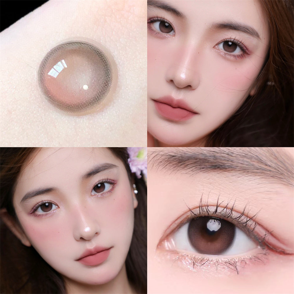 Morningcon Manchu saffron Colored Contact Lenses For Eyes Half Yearly 2pcs