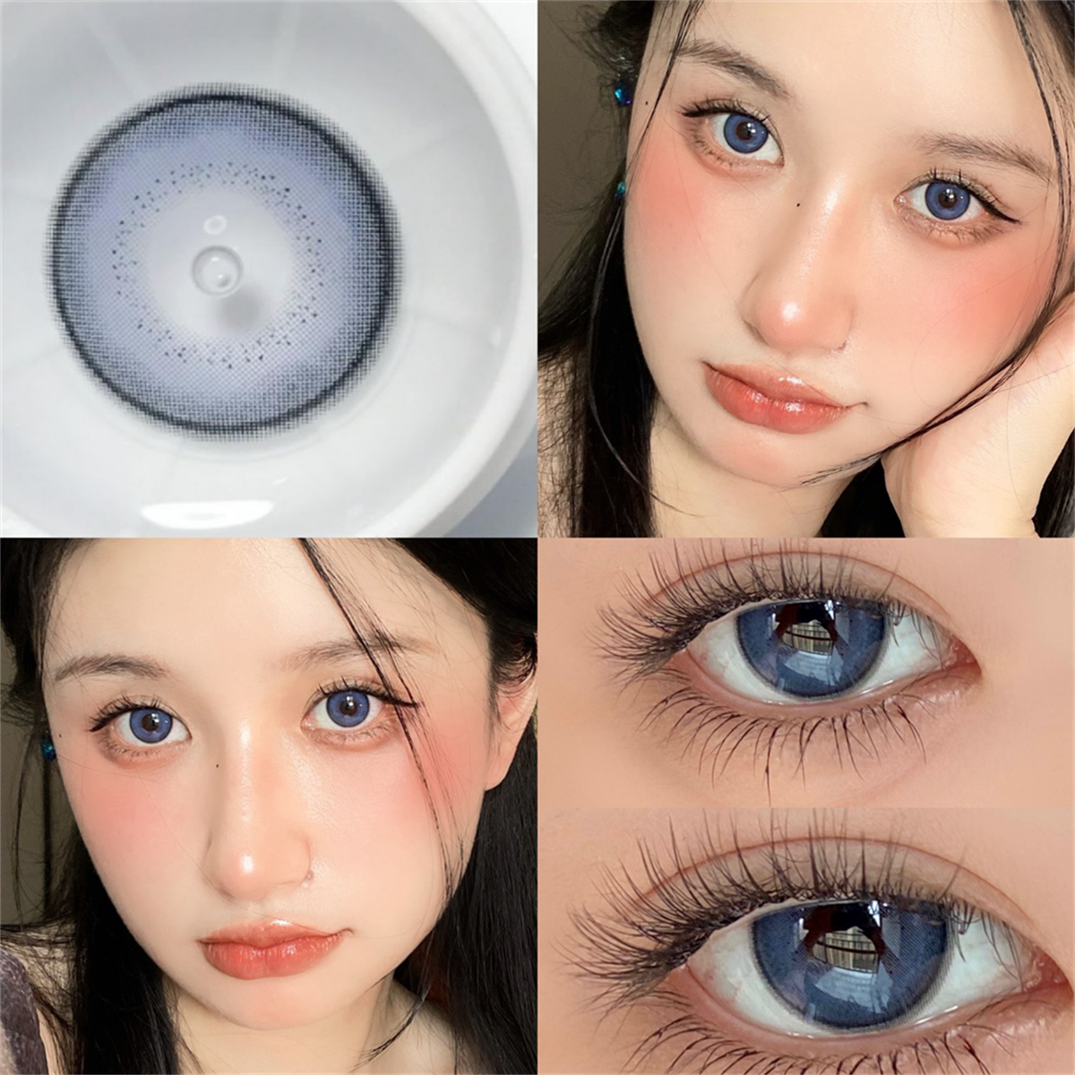 Morningcon Denim Blue Colored Contact Lenses For Eyes Half Yearly