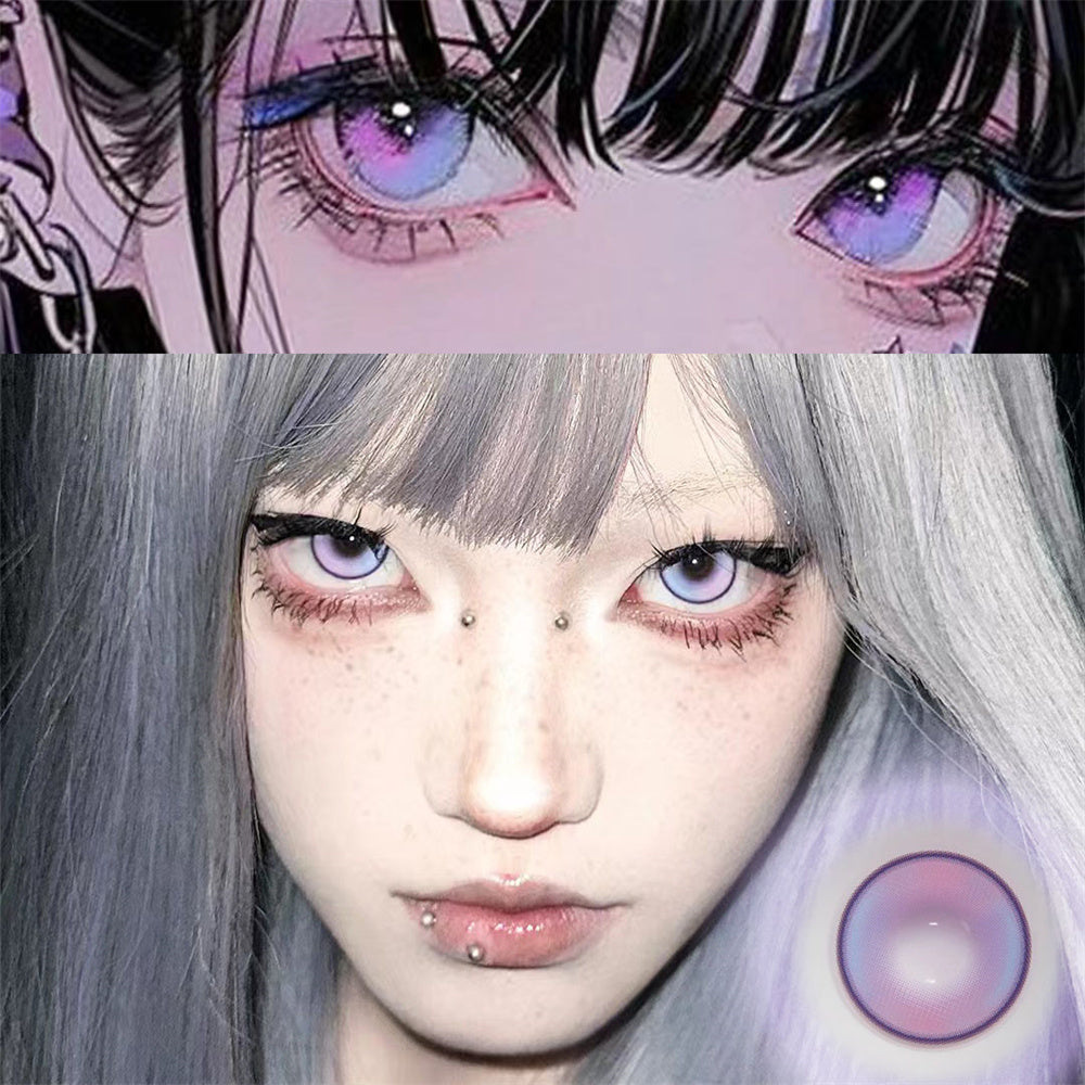 Morningcon Plum Blossom Colored Contact Lenses For Eyes Daily 2pcs