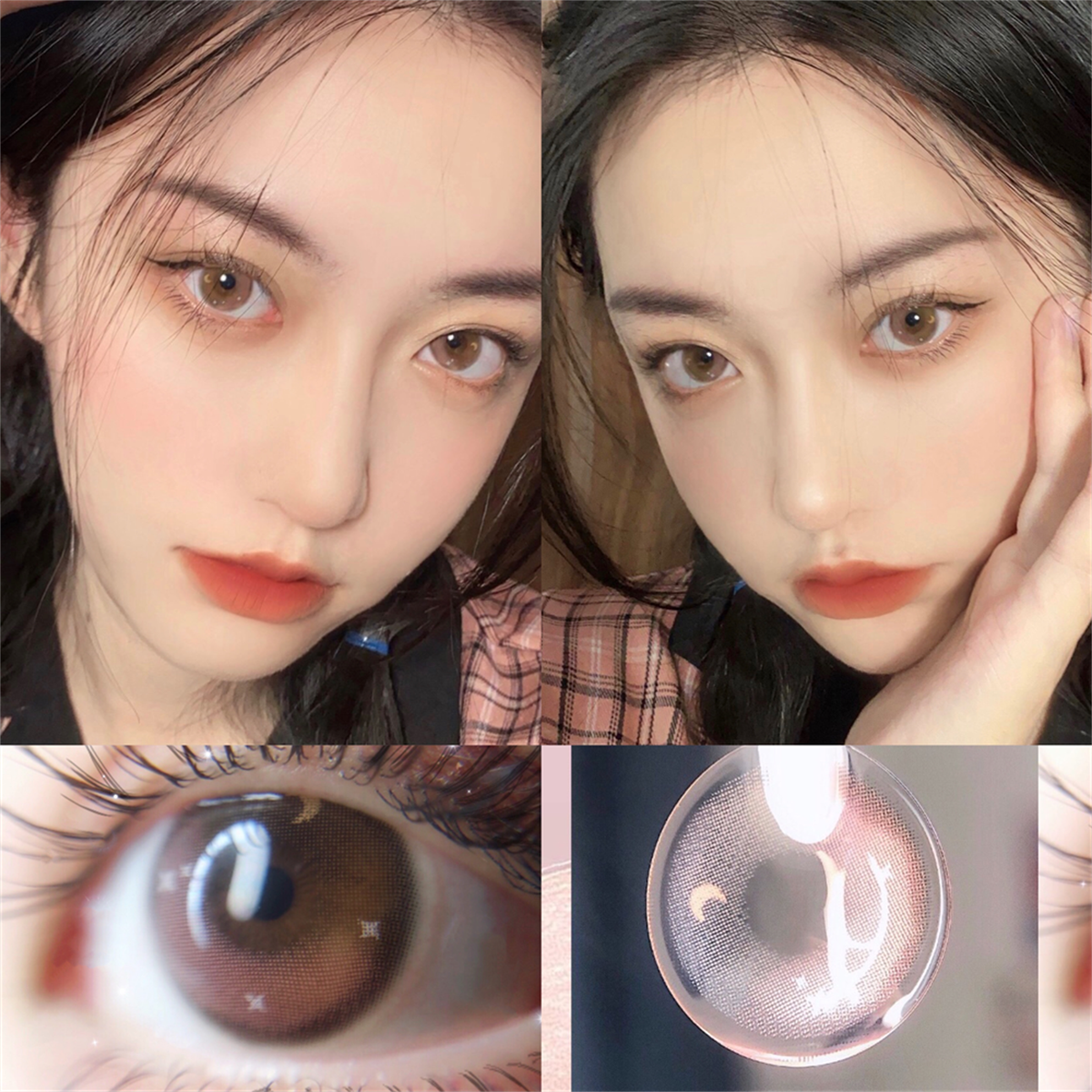 Morningcon The Moon and stars Colored Contact Lenses For Eyes Half Yearly 2pcs