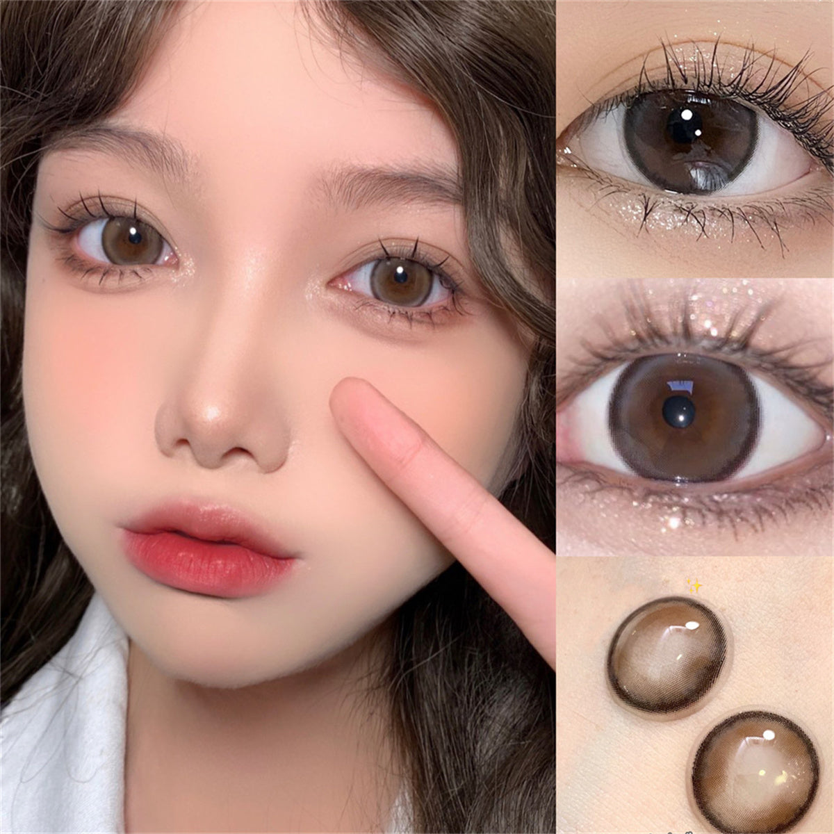 Morningcon Gummy bears Colored Contact Lenses For Eyes Half Yearly 2pcs