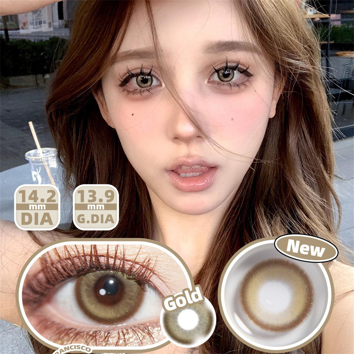 Morningcon San Francisco Colored Contact Lenses For Eyes Half Yearly 2pcs