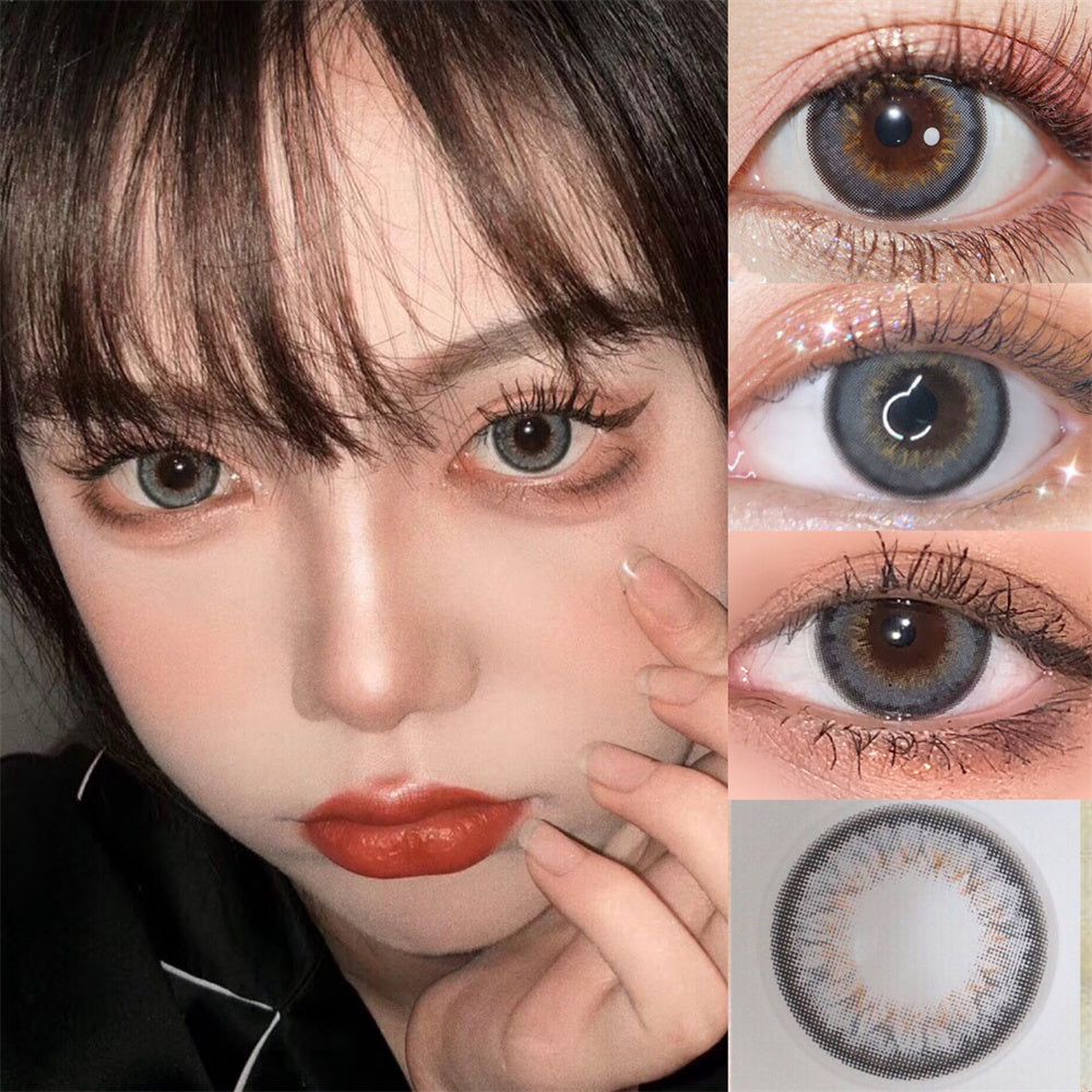 Morningcon Santo ash Colored Contact Lenses For Eyes Half Yearly 2pcs