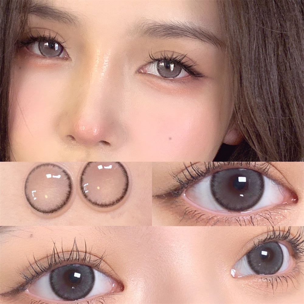 Morningcon lce beads of fog Colored Contact Lenses For Eyes Half Yearly 2pcs