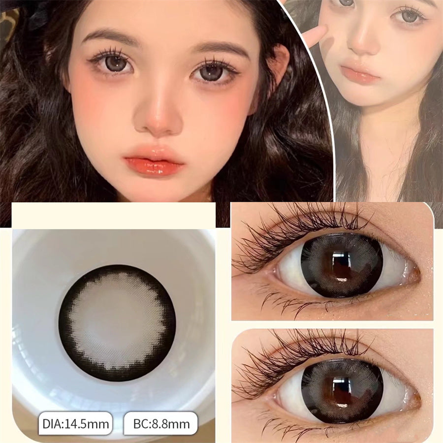 Morningcon Pepper cream cake Colored Contact Lenses For Eyes Half Yearly 2pcs