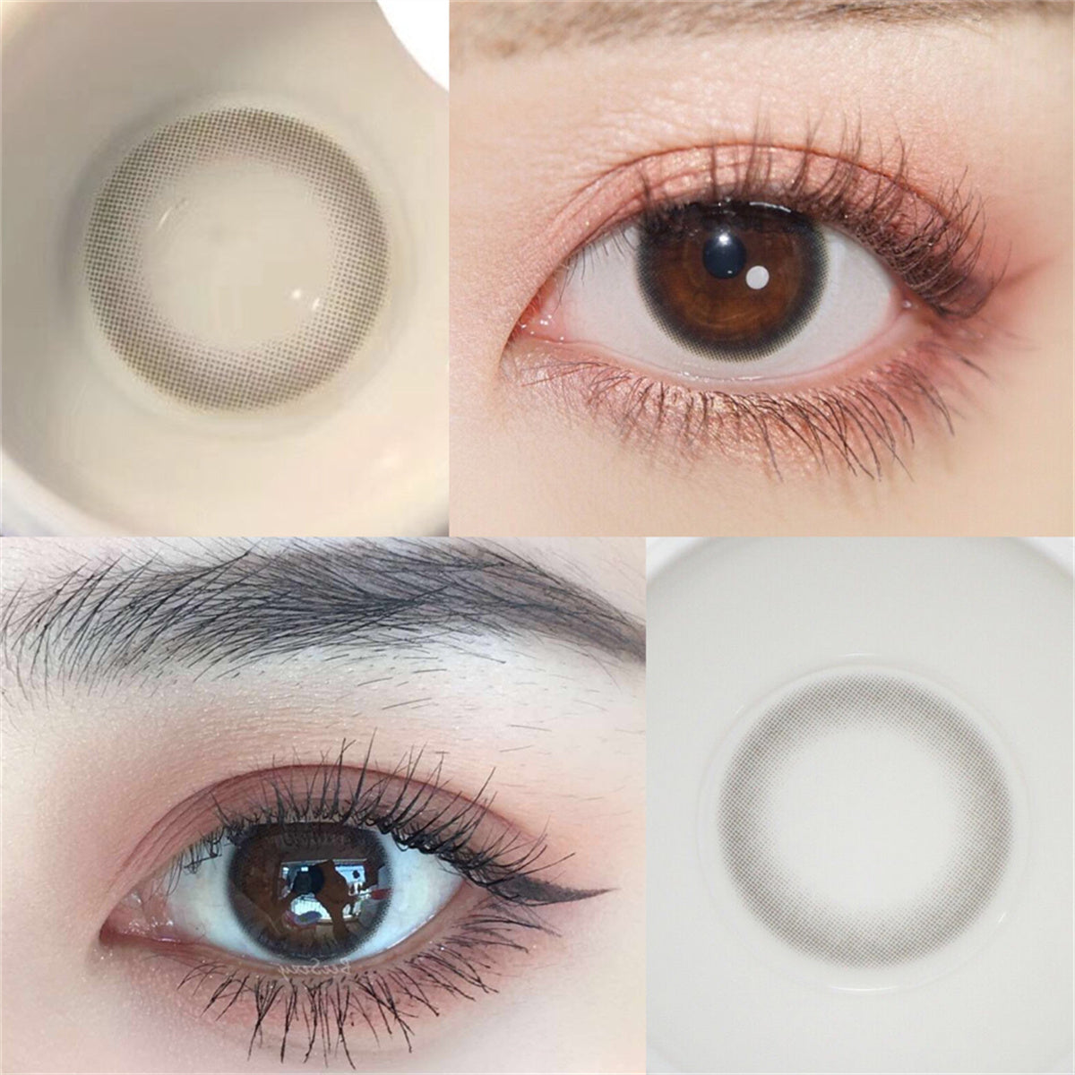 Morningcon Little Warm Coffee Colored Contact Lenses For Eyes Half Yearly 2pcs