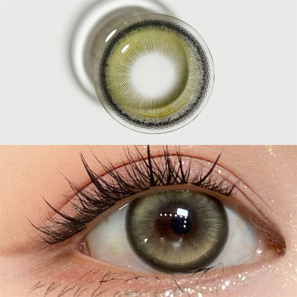 Morningcon Pie Colored Contact Lenses For Eyes Half Yearly 2pcs