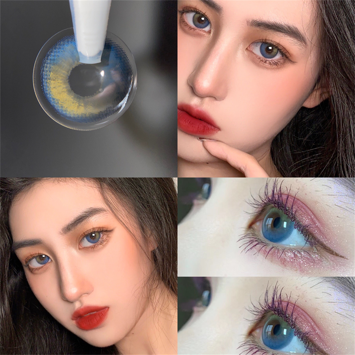 Morningcon Earth Colored Contact Lenses For Eyes Half Yearly 2pcs