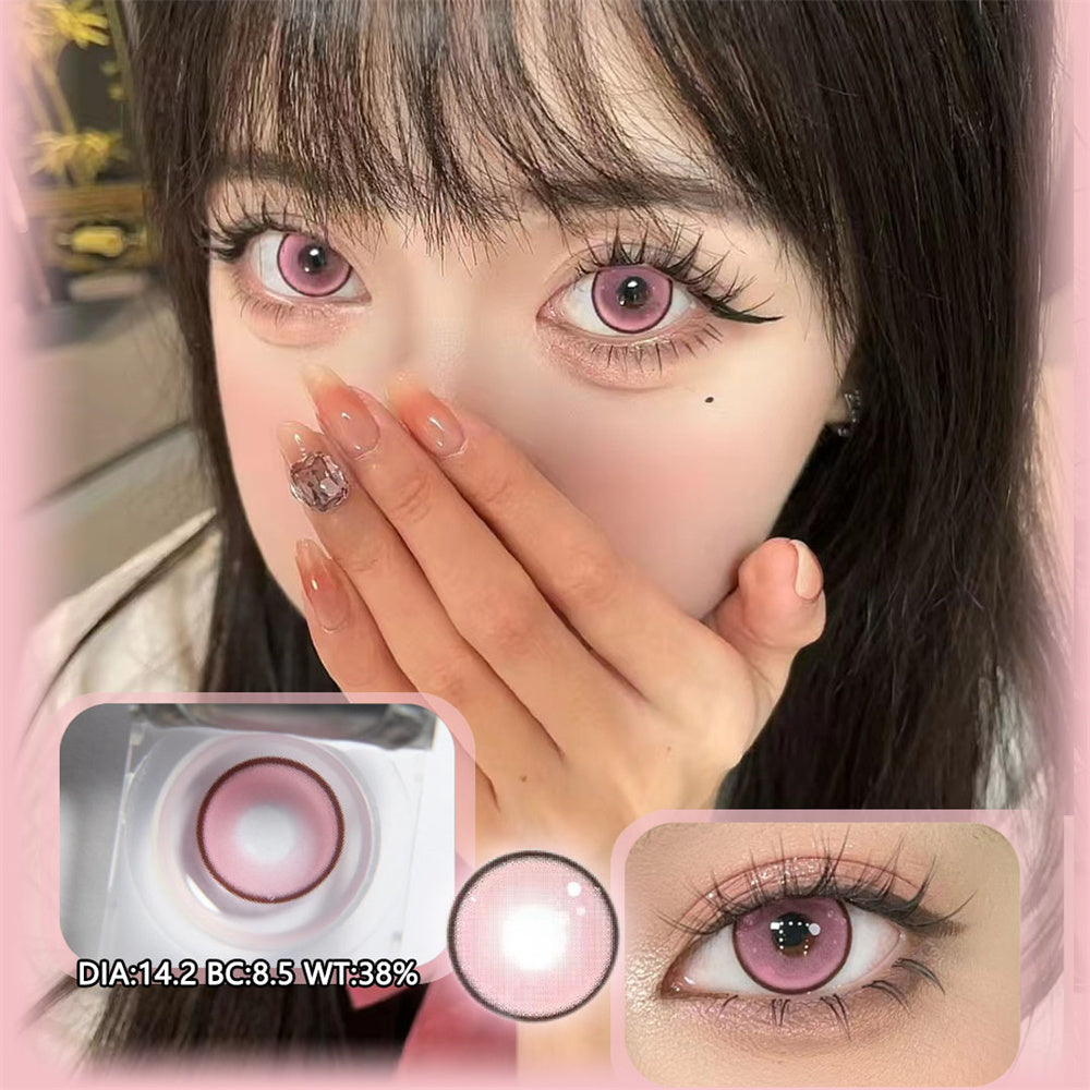 Morningcon Plum Blossom Colored Contact Lenses For Eyes Daily 2pcs