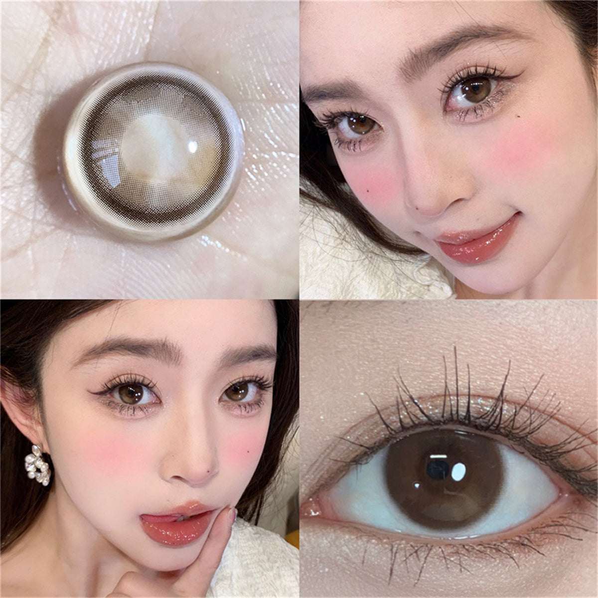 Morningcon Little Blush Colored Contact Lenses For Eyes Half Yearly 2pcs