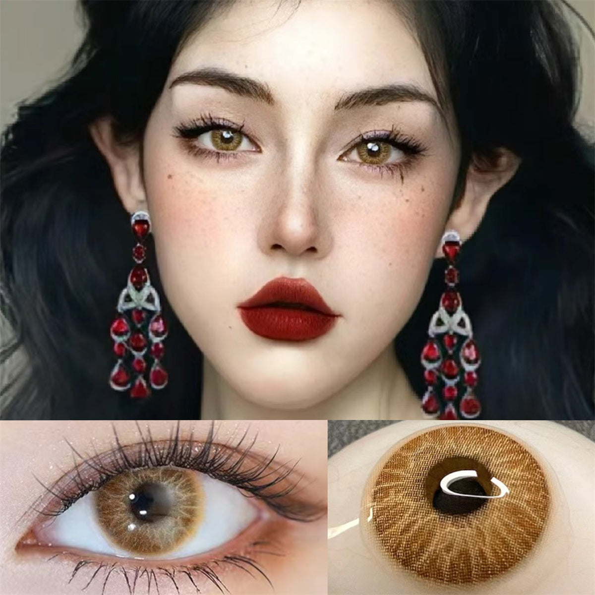 Morningcon Medusa Ash Colored Contact Lenses For Eyes Half Yearly 2pcs