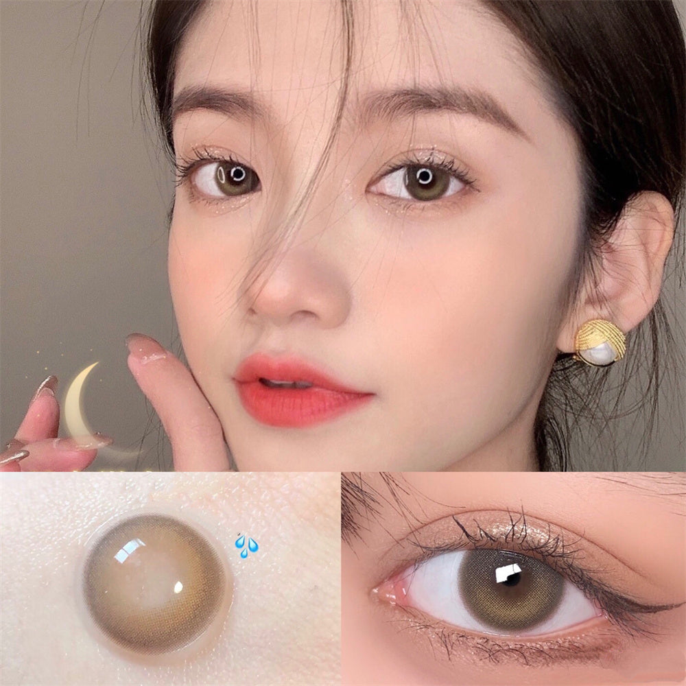 Morningcon Laser Cherry Violet Colored Contact Lenses For Eyes Half Yearly