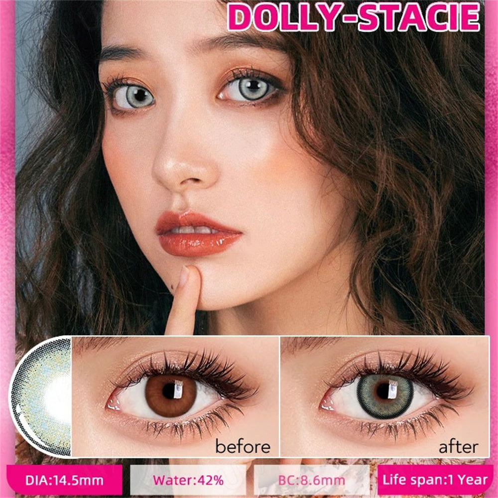 Morningcon Dolly-F24 Colored Contact Lenses For Eyes Half Yearly 2pcs