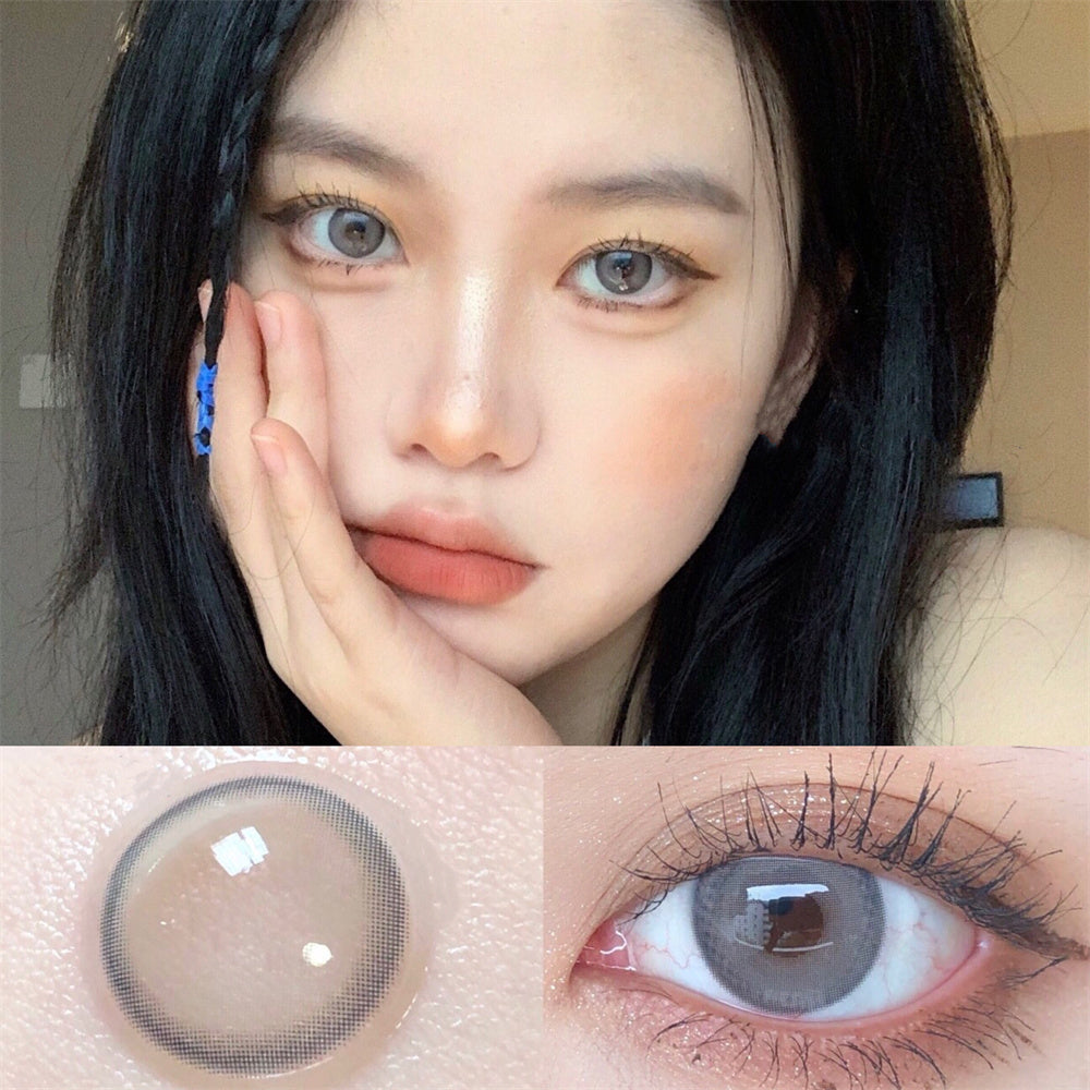 Morningcon Glass beads Colored Contact Lenses For Eyes Half Yearly 2pcs