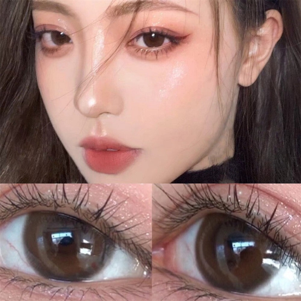 Morningcon Sweet Brown wine Colored Contact Lenses For Eyes Half Yearly 2pcs