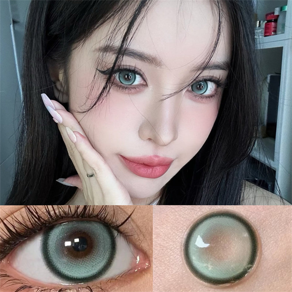 Morningcon Milk-flavored pearls Colored Contact Lenses For Eyes Half Yearly 2pcs