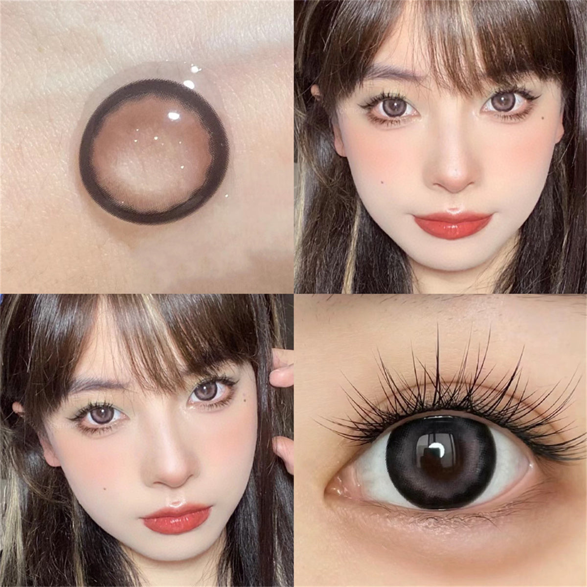 Morningcon Bloom Rose Colored Contact Lenses For Eyes Half Yearly 2pcs