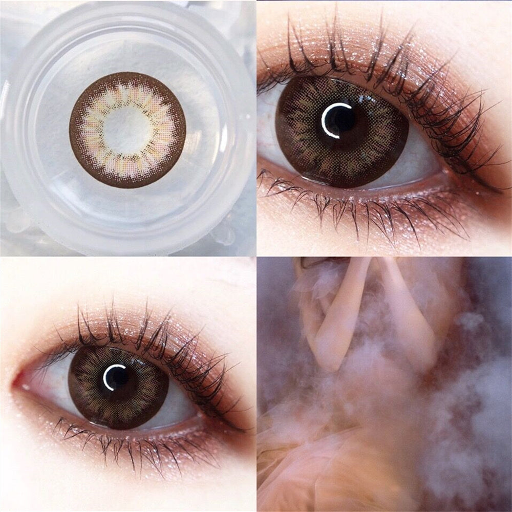 Morningcon black goat Colored Contact Lenses For Eyes Half Yearly 2pcs