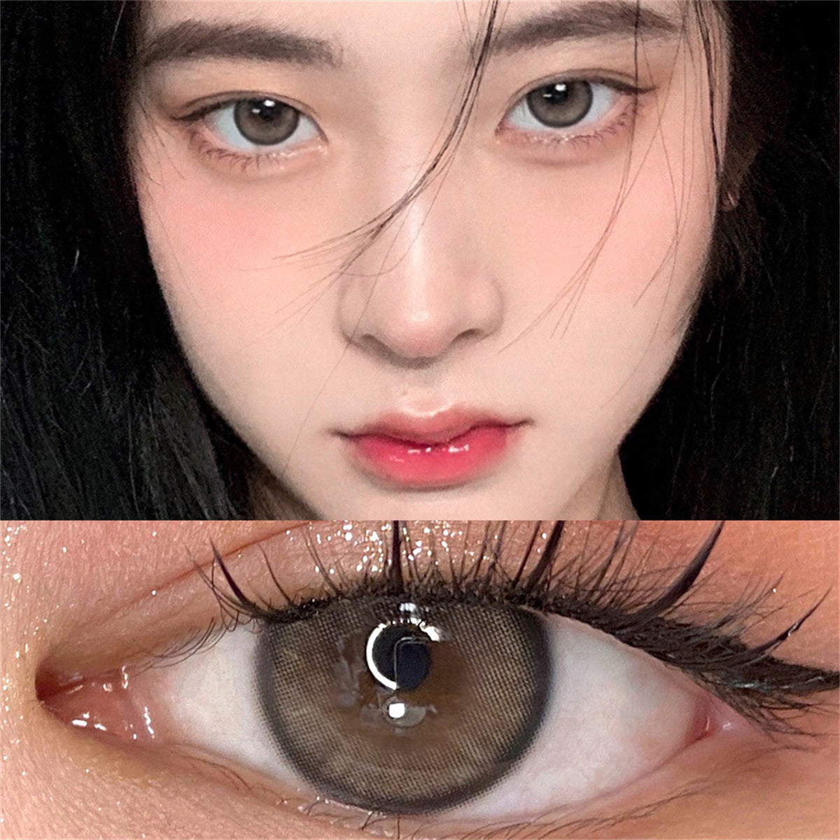 Morningcon Fog Pearls Colored Contact Lenses For Eyes Half Yearly 2pcs
